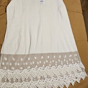 QVC Kathleen Kirkwood Cream Sleeveless Top